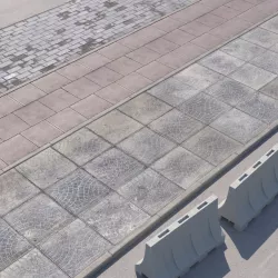 Walkway with pavers 3d model