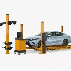 Wheel Alignment Equipment Generic with Car 3d model