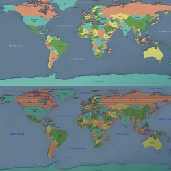 World map 3d model