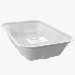 Wrapped White Styrofoam Food Tray 3d model