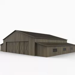 WW1 Hangar - 3 3d model