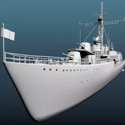 WW2 Destroyer 3d model