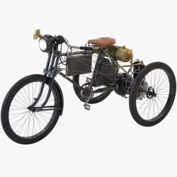1900 Peugeot Trike Motorcycle 3d model