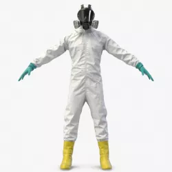 3D Hazmat Worker Clothes (White) 3d model