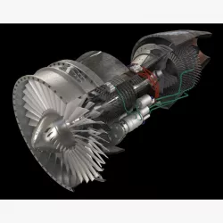 A10 TF-134 Engine 3d model