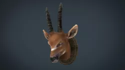 African Antelope mount 3d model