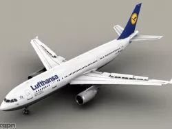 Airbus A300 Lufthansa 3d model