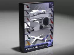 Airbus A340-600 Collection 3d model