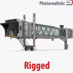 Airport Jetway Bridge Rigged 3d model