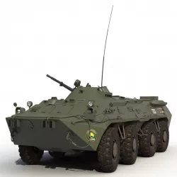 Amphibious Armoured Personnel Carrier BTR-80 3d model