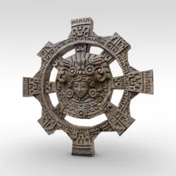 Ancient carved wall artifact 3d model