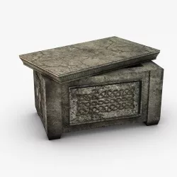 Ancient stone ark storage box 3d model