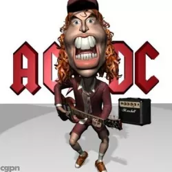 Angus Young 3D 3d model