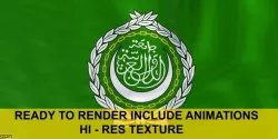 Arab League 3d model