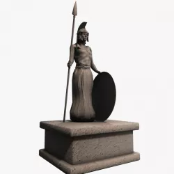 Athena greek statue 3d model
