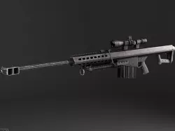 Barrett 82a1 sniper rifle 3d model