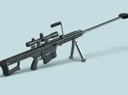 Barrett M82 Sniper Rifle 3d model