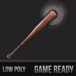 Baseball Bat Weapon 02 3d model