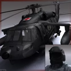 Battlehawk (Military Helicopter) 3d model