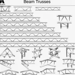 Beam Trusses 003 3d model