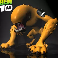 BEN 10 WildMutt RIGGED 3d model