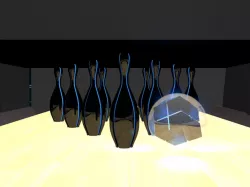 Big Set of Bowling balls and Pins 3d model