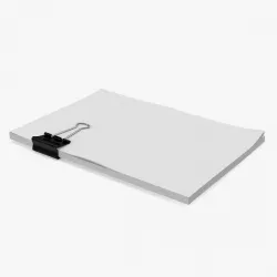 Binder Clip A5 Sheets 3d model
