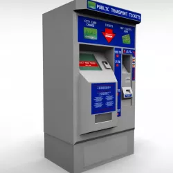 Bus stop ticket machine 3d model