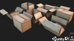 Cardboard boxes Debris 3d model