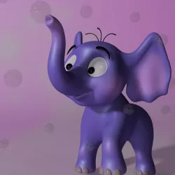 Cartoon Baby Elephant RIGGED 3d model