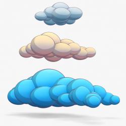 Cartoon Clouds 3d model