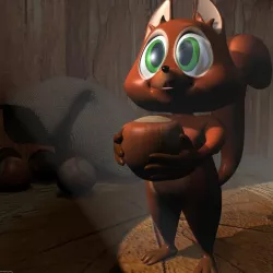Cartoon Squirrel Character RIGGED 3d model
