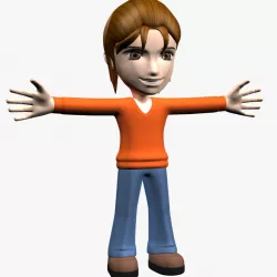 Cartoon Woman Character 3d model