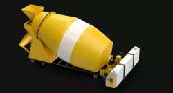 Cement Mixer Trailer 3d model