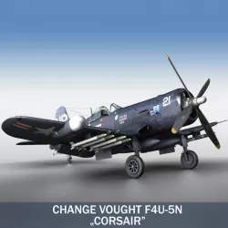 Change Vought F4U-5N Corsair 3d model