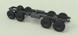 Chassis 8x8 for truck 3d model