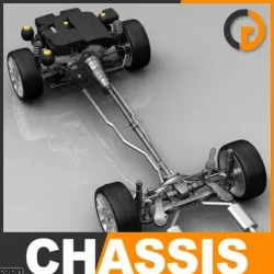 Chassis and Engine 3d model