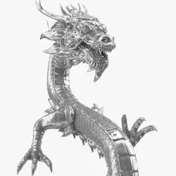 Chinese Dragon Silver 3d model