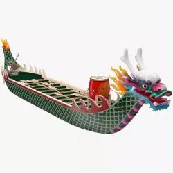 Colourful Dragon Boat 3d model