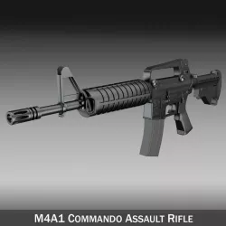 Colt M4 Commando Assault rifle 3d model