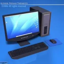 Computer 3d model