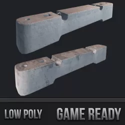 Concrete Barriers PBR 3d model