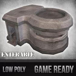 Concrete Bunker 04 3d model