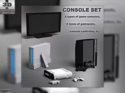 Console set - 3D Model Video Game System Collection  3d model