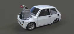 Crazy Fiat 126p 3d model