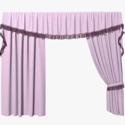 Curtains Pink 002 3d model