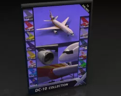 DC-10 Collection w/ 14 Textures 3d model