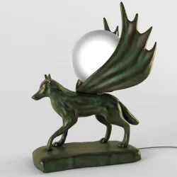 decorative lamp wolf 3d model