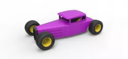 Diecast shell and wheels for Hot rod Scale 1 to 24 3d model