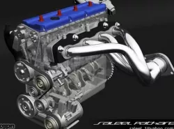 Diesel Inline 4 DOHC Engine 3D Model 3d model